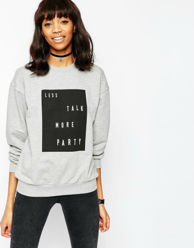 "Manj govorjenja, več zabave" (www.asos.com)