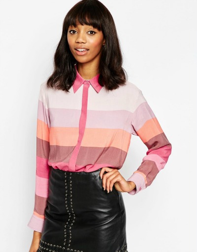 Bluza v pomladnih barvah z vodoravnimi črtami. (€50.70, asos.com)